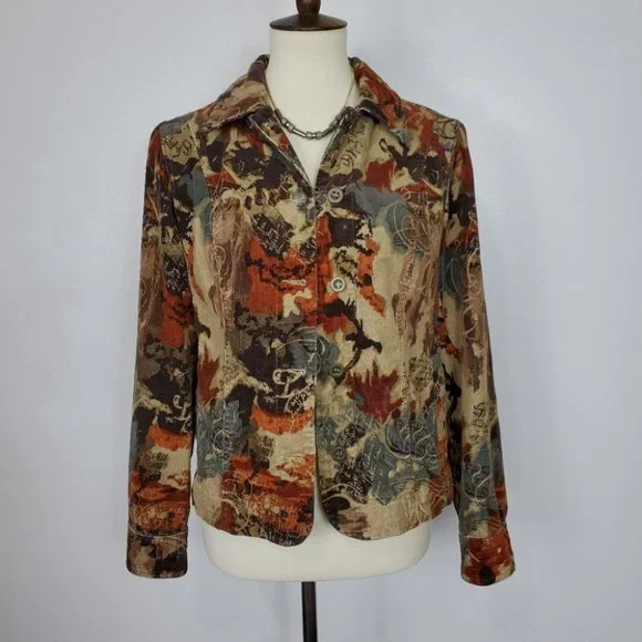 Christopher & Banks Fall Colors Corduroy Blazer Size S - Picture 1 of 13